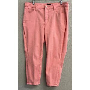 Talbots Jeans Women’s Jegging Crop High Waist Slimming Stretch Pants 14W Peach